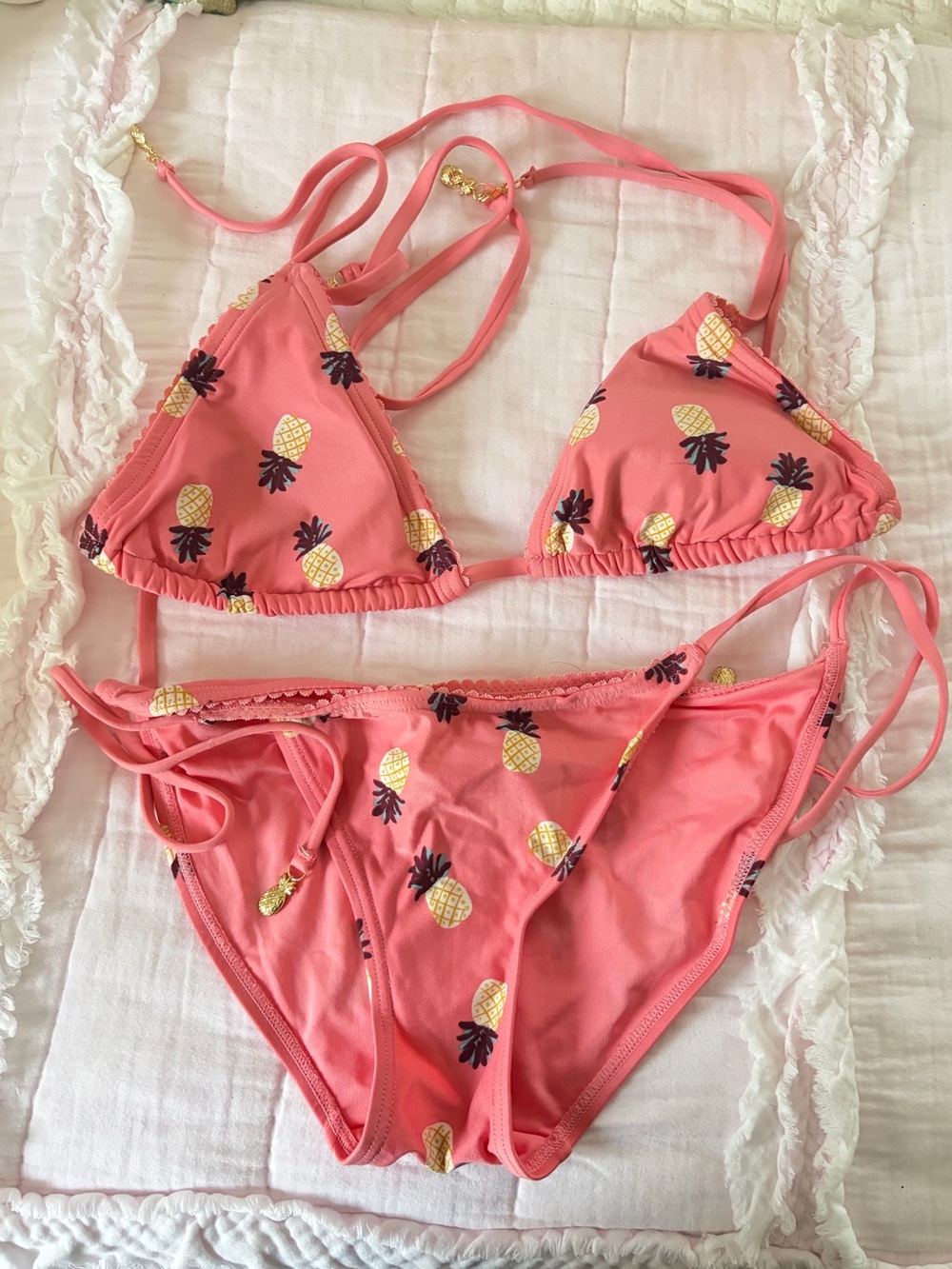 kate spade Pineapple Print Triangle Bikini